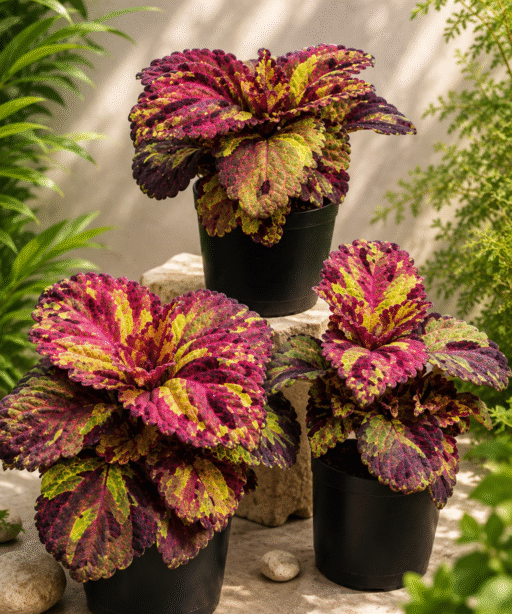 Alternative view of Coleus Fireworks نبات السجاد