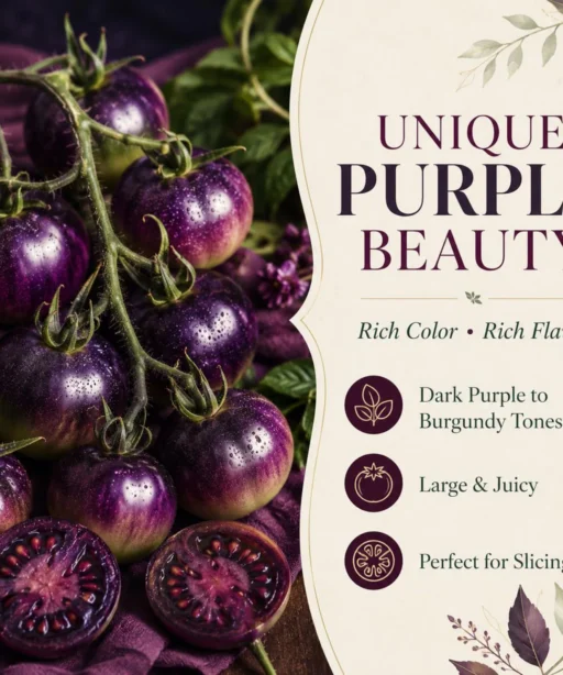 Alternative view of Purple Galaxy  شتلة طماط نادر